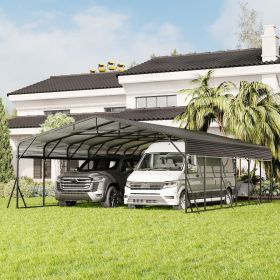 Carport Canopy 20'X30' Heavy Duty Car Port Galvanized Steel Roof