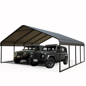 Heavy Duty Carport 20 x 20 Shelter - Perfect Solution for Vehicles, Boats & Equipment - Durable, All-Weather, Quick Assembly - Spacious, Secure